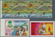 Oman: 1975/1987, Lot Of 766 IMPERFORATE Stamps MNH, Showing Various Topics Like Animals (Flamingo), - Omán