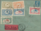 Frankreich: 1910/1939, Airmail, Lot Of Seven Covers/cards, Showing Flight Cachets, Airmail Frankings - Colecciones Completas