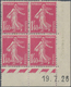 Frankreich: 1926/1941, COINS DATES, Collection Of 67 MNH Corner Blocks Of Four (mainly Different Pie - Collections