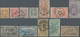 Griechenland: 1867/1896, Lot Incl. Four Lettersheets With Large Hermes Heads Frankings (postal Wear) - Used Stamps