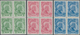 Liechtenstein: 1912/1936, Kleines Lot Mit MiNr. 1/3 X In 4er-Blocks (eine Marke Mit Erstfalz, Die An - Lotes/Colecciones