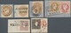 Österreich: 1858/1867 (ca.), Lot Von Sechs Briefstücken Mit Sieben Marken, Dabei MiNr. 11 II (Befund - Sammlungen