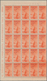 San Marino: 1946, Airmail Stamps With Overprint Philatelic Congress, Full Sheet Of 50 Stamps (one Ti - Usados