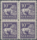 Schweden: 1925/1934, Standing Lion 10öre Violet In Six Different Types And In Different Quantities I - Cartas & Documentos
