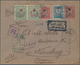 Türkei - Ganzsachen: 1906/1918, Group Of Four Uprated Stationery Envelopes, Mainly Registered Mail T - Enteros Postales