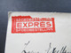 Niederlande 1934 GA Umschlag Expres Spoedbestelling Model 37 L Putte - Den Haag / Weitergeleitet ?! An Den Minister Von - Briefe U. Dokumente