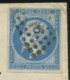 Envelop France 1853-60 Napoléon III Non Dentelé 25c Bleu Type II No14b-De Marseille (PC 1896) à Paris-Cabinet Du Sénateu - 1849-1876: Klassik