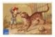 Chromo Chocolat Cie Algérienne Muxi Cirque Dompteur Dresseur Guépard French Victorian Trade Card Cheetah Circus A15-64 - Sonstige & Ohne Zuordnung