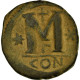 Monnaie, Anastase Ier, Follis, 512-517, Constantinople, TB+, Cuivre, Sear:19 - Byzantines