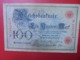 Reichsbanknote 100 MARK 1898 (DATE +RARE) CIRCULER - 100 Mark