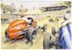 Sprint Car Racing  -  Automotive Art Postcard - Carte Postale Modern - IndyCar