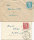 LOT DE 10 ENVELOPPES FORMAT CARTE DE VISITE - MIGNONNETTES - AVEC TIMBRES SEULS SUR LETTRE - 1921-1960: Periodo Moderno