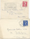 LOT DE 10 ENVELOPPES FORMAT CARTE DE VISITE - MIGNONNETTES - AVEC TIMBRES SEULS SUR LETTRE - 1921-1960: Période Moderne