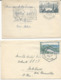 LOT DE 10 ENVELOPPES FORMAT CARTE DE VISITE - MIGNONNETTES - AVEC TIMBRES SEULS SUR LETTRE - 1921-1960: Période Moderne