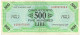 500 LIRE OCCUPAZIONE AMERICANA IN ITALIA BILINGUE FLC A-A 1943 A BB/SPL - Occupazione Alleata Seconda Guerra Mondiale