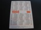 USSR Soviet Russia Pocket Calendar Nature Earth 1988 - Tamaño Pequeño : 1981-90