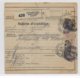 1936 - COLIS POSTAUX D'ALSACE - BULLETIN Avec FISCAL 50c + AFR. AU VERSO De STRASBOURG => ROMANSWILLER - Lettres & Documents