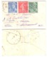 GANNAT GARE Allier Env Carte Visite Mignonette PLIEE Dest Chappe Hexa Réexp St Hilaire Mercure Semeuse Yv 407 411 278B - Lettres & Documents