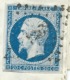 N° 14 BLEU NAPOLEON SUR LETTRE  / GANNAT POUR PARIS / 18 MARS 1857 - 1849-1876: Classic Period