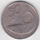 Cook Islands 50 Cents 1974  Elizabeth II. Copper-Nickel.  KM# 6.1 - Cook Islands