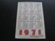 USSR Soviet Russia Pocket Calendar Sojuzpechat Sverdlovsk Lenin Avenue 1971 - Small : 1971-80