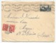 ARBOIS 30FR SEUL LETTRE MENTON 9.1.1952 POUR SUISSE TAXE 40C+10C MEYRIN GENEVE - 1921-1960: Modern Period