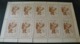 1945  VALLE BORMIDA  C.L.N  _  SET OF NEWS 10 STAMPS OF 5 CENTS / MINIFOGLIO 10 FRANCOBOLLI INTEGRI - National Liberation Committee (CLN)