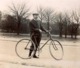 2 Tirages Photos Albuminé Originaux Homme à Vélo, Bicyclette, Biclou, Petite Reine, Cycle, Bécane Vers 1890/1900 - Cyclisme