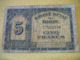 A 2443 BANQUE D'ETAT DU MAROC 5 FRANCS 01. 03. 1944 N° 27569698 - Marocco