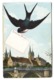 Gruss Aus Merseburg - Old Germany Postcard With A Swallow Bird Theme - Merseburg