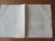 LOI DU 19 SEPTEMBRE 1792 RELATIVE A LA LIBRE CIRCULATION DES PERSONNES & DES CHOSES DANS L'INTERIEUR SANS PASSEPORT - Décrets & Lois