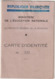 Gard/Provence 1944 Carte Identité Ministère Education Nationale Et Jeunesse - Documents Historiques