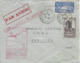 TANSPORT POSTAL AERIEN FRANCE ETATS UNIS PARIS FRANCHISE CHARGEMENTS 24 5 1939 Arrivée New-York 27 Mai 1939 DECHIRURE - Premiers Vols