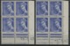 N° 407 **(MNH) Deux Coins Datés Différents Du 15/1/40 Et 8/3/40 / Blocs De Quatre "Mercure". - 1940-1949