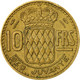 Monnaie, Monaco, Rainier III, 10 Francs, 1951, TTB, Aluminum-Bronze, Gadoury:MC - 1949-1956 Old Francs