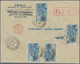 Französisch-Indochina: 1899/1938, Covers (7), Used Stationery (6) Inc. 1899 Registered AR-cover To G - Lettres & Documents