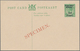 Südwestafrika: From 1923 On. Lot Of 14 Entires Of Which 11 Are SPECIMEN. Diversity: Cards, Covers, R - South West Africa (1923-1990)