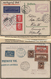 Delcampe - Österreich - Flugpost: 1908-1933, Ausstellungssammlung Mit 60 Blättern, Dabei über 100 Briefe, Beleg - Autres & Non Classés