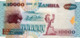 ZAMBIA 10000 KWACHA 2001 EXF P-42b "free Shipping Via Registered Air Mail" - Zambia