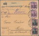 Deutsche Besetzung I. WK: Deutsche Post In Polen: 1918, 1918, Fünf Paketkarten-Stammteile Je Mit Mis - Besetzungen 1914-18