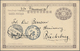 Feldpost 2. Weltkrieg: 1898, UPU Card 4 Sen Violet Brown (13), A Correspondence To Bückeburg/Germany - Autres & Non Classés