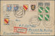 Alliierte Besetzung - Notstempel: Französische Zone: 1946/1948, Interessantes Konvolut Mit 13 Belege - Other & Unclassified