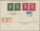 Bundesrepublik Deutschland: 1949/1954, Acht Einschreibebriefe Mit Besseren Frankaturen, Dabei Drei W - Sammlungen