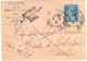 SAINTES Charentes Inf Bande Greffe Justice Paix 25 C Semeuse Bleu Yv 140 Ob 1921 Retour Envoyeur 3266 - Covers & Documents