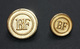 Rare ! Lot De 2 Boutons D'uniforme De La Banque De France (grand Et Petit Modèle) Bouton Doré - Uniform