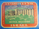 HOTEL MOTEL PENSION RESIDENCE MEGIDO MOUNT CARMEL HAIFA ISRAEL PALESTINE STICKER DECAL LUGGAGE LABEL ETIQUETTE AUFKLEBER - Etiketten Van Hotels