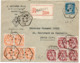 Bel Affranchissement Composé Blanc + Pasteur Sur Lettre Recommandée (2e échelon)  De 1931 - CaD Hexagonal De Marseille C - 1921-1960: Modern Period