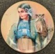 Assiette Porcelaine " PRINCESSE De La SAGESSE Avec Hibou "Frnklin Mint - Art Populaire