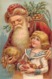 NOEL  - Joyeux Noel  - LOT De 3 Belles Cartes Gauffrées ( Pére Noel Et Enfant ) - Altri & Non Classificati