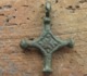 Little Medieval Bronze Cross. Vikings Age 10-12 Century - Archeologie